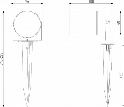 Ландшафтный светильник Elektrostandard Landscape 35146/S графит a064423