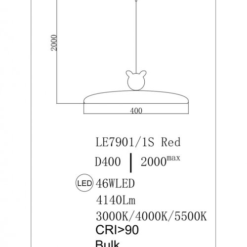 Подвесной светильник Pamela LE7901/1S Red