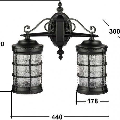 Настенный фонарь уличный BARSELONA 81202 2 02 Bl