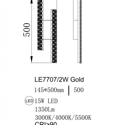 Бра Aida LE7707/2W Gold