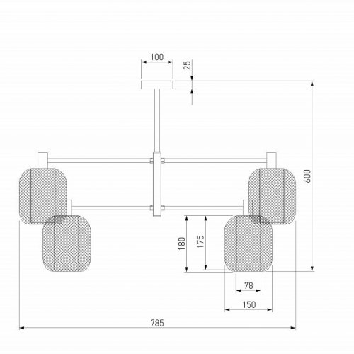 Потолочная люстра Eurosvet Voile 30191/6 черный