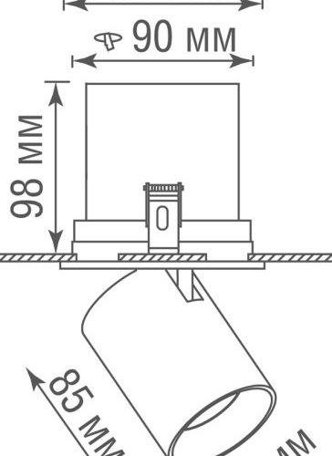 Точечный светильник Donolux Periscope DL20151SQ15W1B