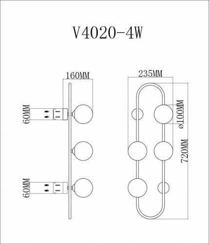 Бра Moderli Krona V4020-4W Бра Moderli Krona V4020-4W