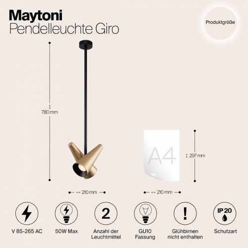 Потолочная люстра Maytoni Giro MOD095PL-02BS Потолочная люстра Maytoni Giro MOD095PL-02BS