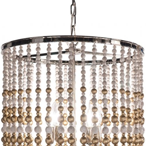 Подвесная люстра DeLight Collection Wood Light KW0783P-4 silver