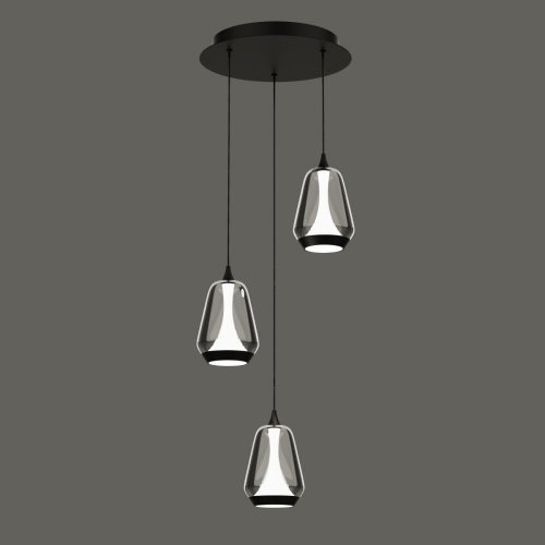 Подвесной светильник MD24001011 MD24001011-3A black/smoky Подвесной светильник MD24001011 MD24001011-3A black/smoky