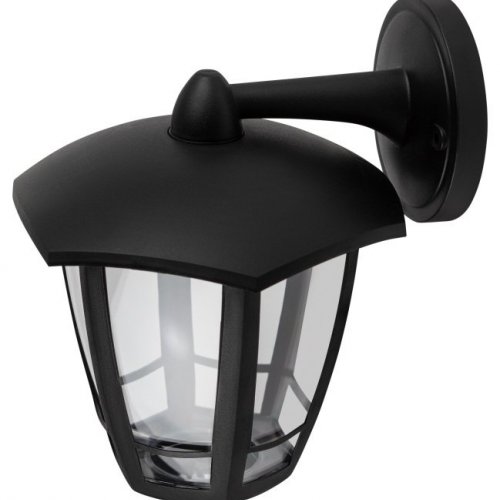 Настенный фонарь уличный  ДБУ 07-8-006 3000К «Дели 3» черный