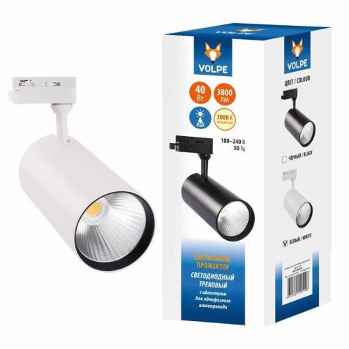 Трековый светодиодный светильник (UL-00005946) Volpe ULB-Q276 40W/3000К White Трековый светодиодный светильник (UL-00005946) Volpe ULB-Q276 40W/3000К White