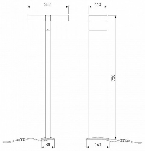 Наземный высокий светильник Elektrostandard Twin 35170/F