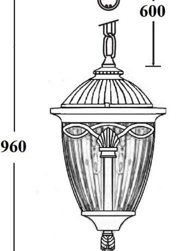 Уличный светильник подвесной Oasis Light FES 86305 Bl