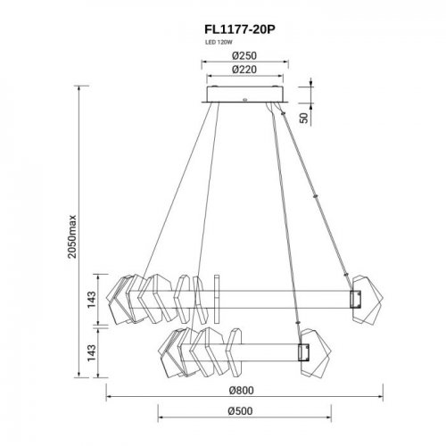 Подвесной светильник Celeste FL1177-20P