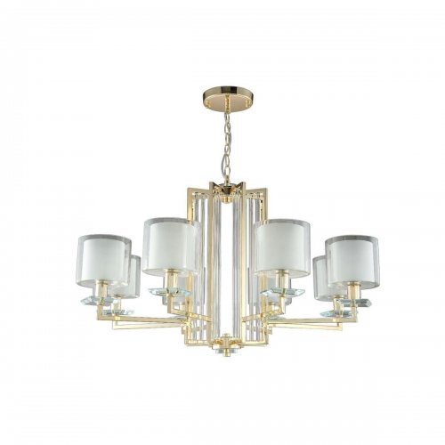Подвесная люстра Crystal Lux Nicolas SP-PL8 Gold/White Подвесная люстра Crystal Lux Nicolas SP-PL8 Gold/White