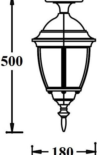 Потолочный светильник уличный Oasis Light ARSENAL S 91205SA Bl