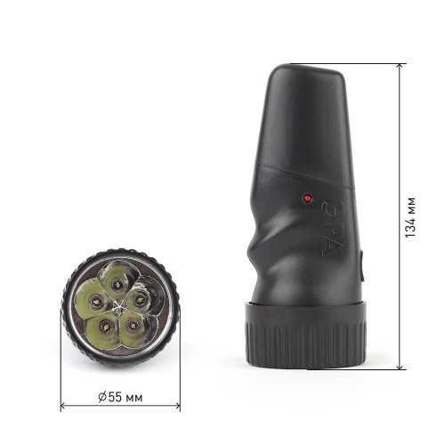 Ручной светодиодный фонарь ЭРА аккумуляторный 134х55 40 лм SDA30M