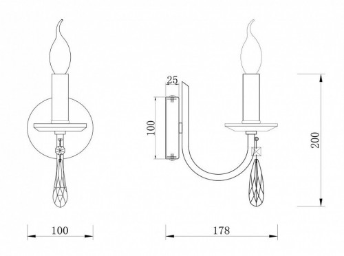 Бра Freya Forte FR1006WL-01G Бра Freya Forte FR1006WL-01G