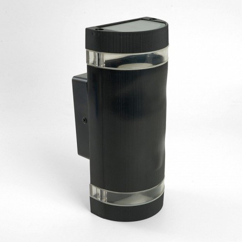 Светильник садово-парковый Feron.ONE DH1702-P, на стену вверх/вниз, 2*GU10 220-240V, черный пластик