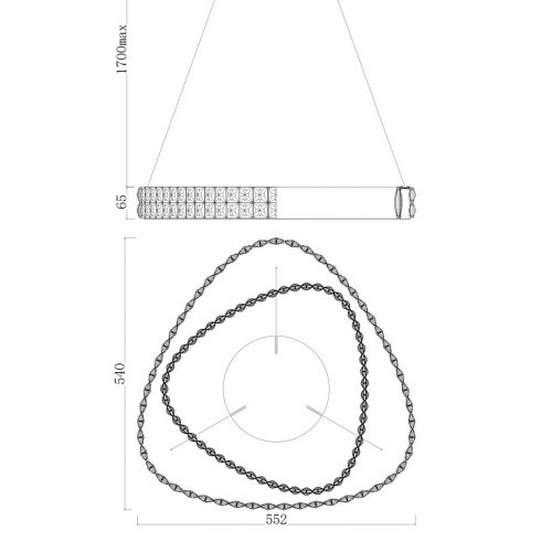 Подвесная люстра Veronique LE3030/600 CH