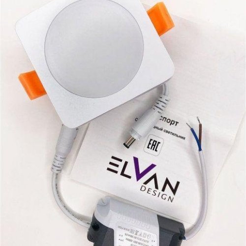 Встраиваемый светодиодный светильник Elvan VLS-109SQ-7W-NH-Wh