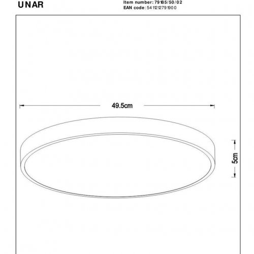 Потолочный светодиодный светильник Lucide Unar 79185/50/02