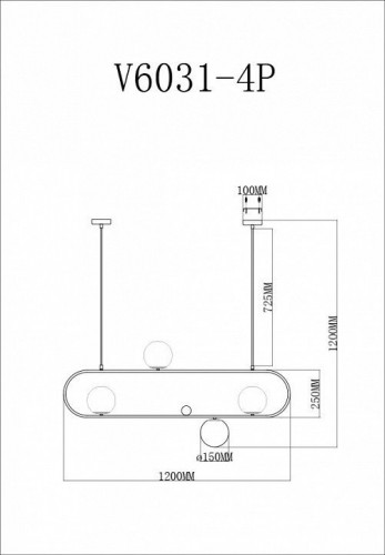 Подвесная люстра Moderli Miya V6031-4P