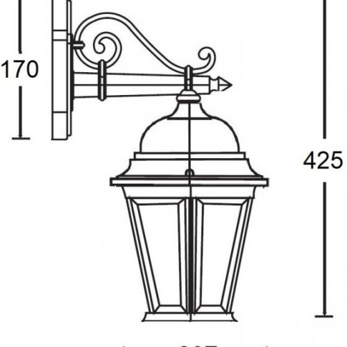 Настенный фонарь Oasis Light уличный ASTORIA 2 91402L 02 Gw