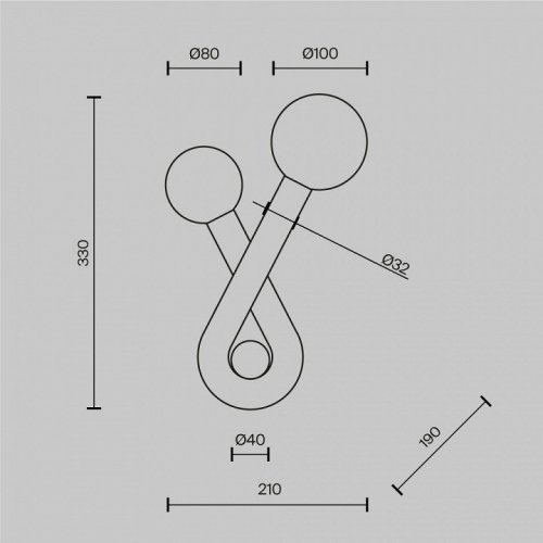 Бра Vortex MOD476WL-02PT