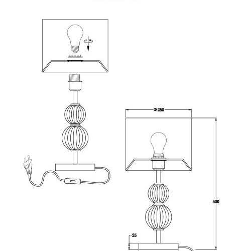 Интерьерная настольная лампа Brumi V11878-1T Интерьерная настольная лампа Brumi V11878-1T