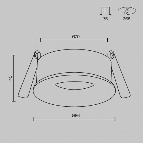 Встраиваемый светильник Maytoni Technical Slim DL027-GU10-B