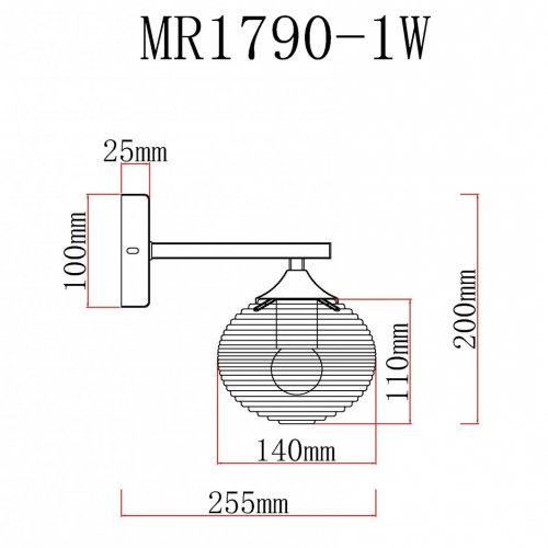Бра Gloria MR1790-1W