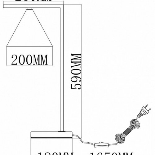 Настольная лампа декоративная Moderli Omaha V11594-1T Настольная лампа декоративная Moderli Omaha V11594-1T