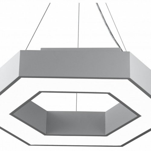 Подвесной светодиодный светильник Geometria ЭРА Hexagon SPO-123-W-40K-045 45Вт 4000К белый Б0050554
