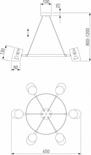 Подвесная люстра Eurosvet Splay 70147/6 белый