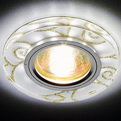 Встраиваемый светодиодный светильник Ambrella light Led S231 WH/G Встраиваемый светодиодный светильник Ambrella light Led S231 WH/G