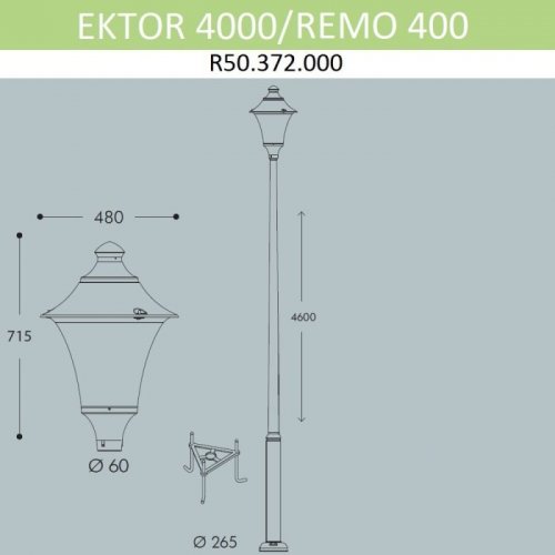 Наземный фонарь Remo R50.372.000.AXH27