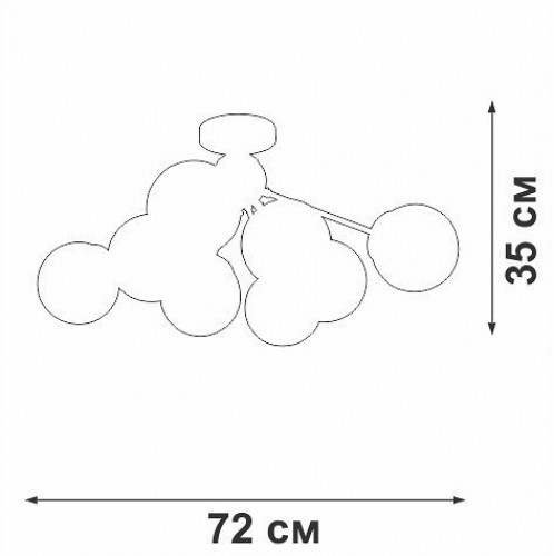 Потолочная люстра Vitaluce V3772-8/8PL Потолочная люстра Vitaluce V3772-8/8PL