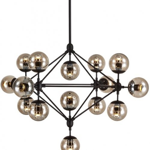 Потолочная люстра DeLight Collection Modo 8916P/15 black/cognac Потолочная люстра DeLight Collection Modo 8916P/15 black/cognac