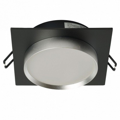 Светильник встраиваемый Feron DL506 потолочный GX53 черный + серебро квадрат 51363