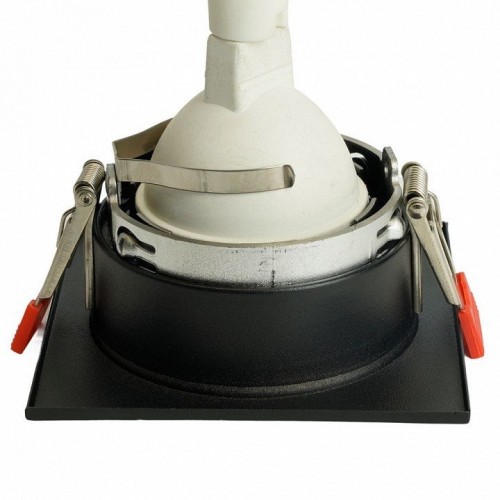 Светильник встраиваемый Feron DL3112 потолочный MR16 G5.3  черный + черный хром 51408