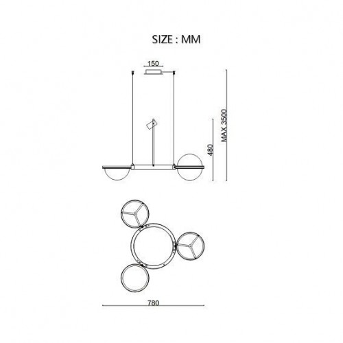 Подвесной светильник ImperiumLoft Palma01