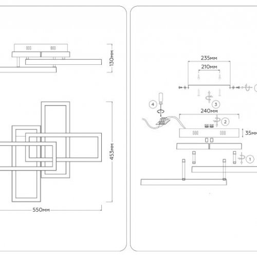 Потолочная люстра Acrylica FA1002