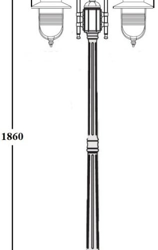 Наземный фонарь TITAN 84708A 10 Bl