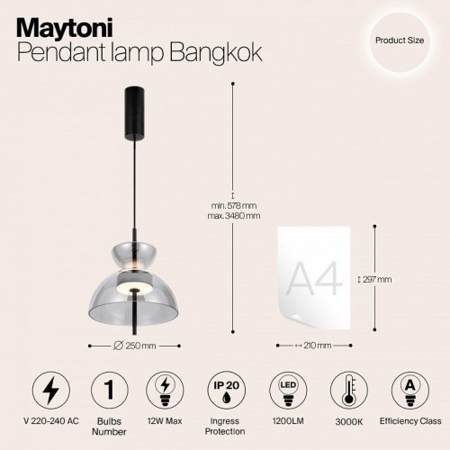 Подвесной светильник Maytoni Bangkok MOD185PL-L6B3K5 Подвесной светильник Maytoni Bangkok MOD185PL-L6B3K5