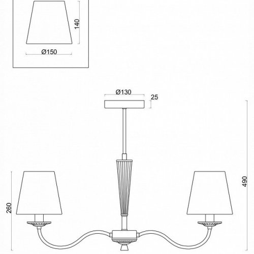 Люстра на штанге Freya Osborn FR2027PL-03N Люстра на штанге Freya Osborn FR2027PL-03N