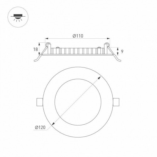 Встраиваемый светильник Arlight EDGE 049176