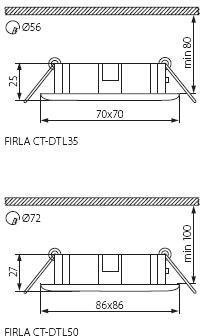 Точечные светильники Kanlux FIRLA CT-DTL35-SC 8664