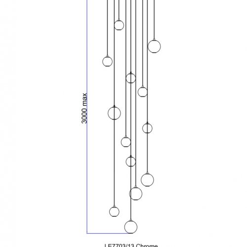 Подвесная люстра Aurore LE7703/13 Chrome