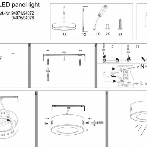 Потолочный светильник Eglo Fueva 1 94076 Потолочный светильник Eglo Fueva 1 94076