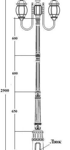Наземный фонарь Oasis Light AMERICA S 83410SA 10 E7 Bl