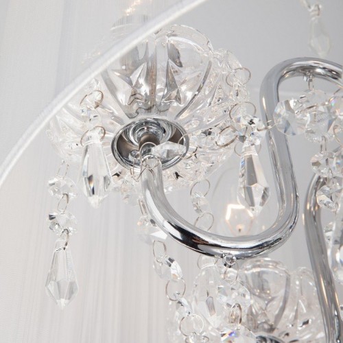 Подвесная люстра Eurosvet 2045 2045/5 хром/белый Подвесная люстра Eurosvet 2045 2045/5 хром/белый