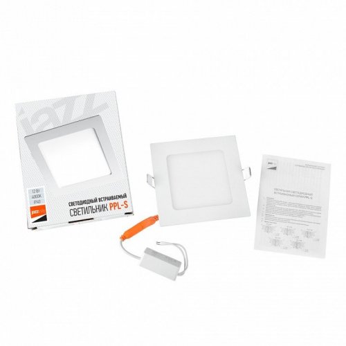 Встраиваемый светильник Jazzway  PPL-S 12W 4000K IP40 WH